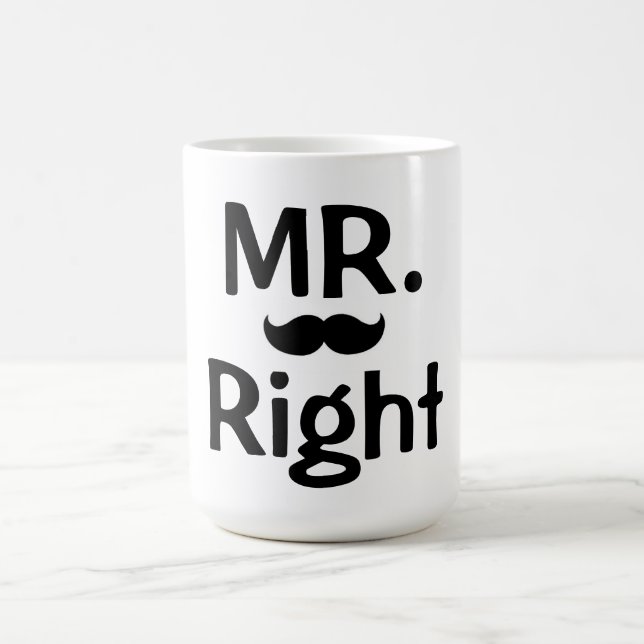 Mug Mug/Mr juste avec la moustache (Centre)