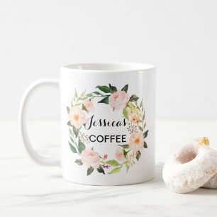Mug, Mug Nom Personnalisé, Floral-3
