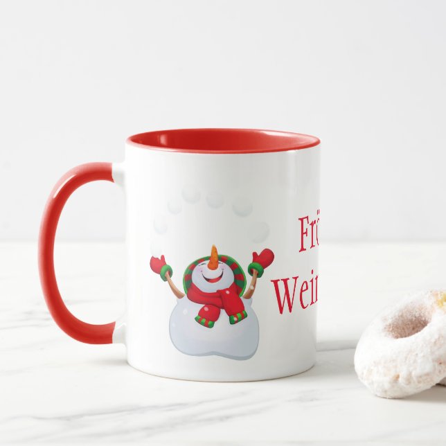 Mug Mug-Snowman-Frohliche Weihnachten de Noël (Avec donut)