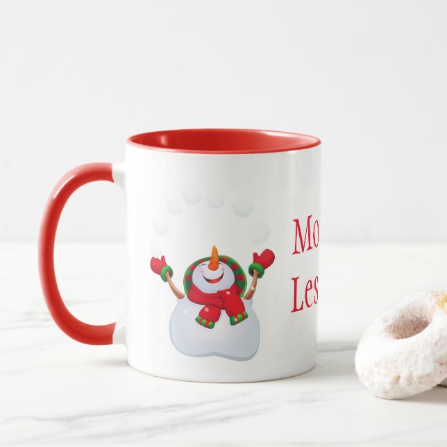 Mug Mug-Snowman-Mo' adim Lesimkha (Avec donut)