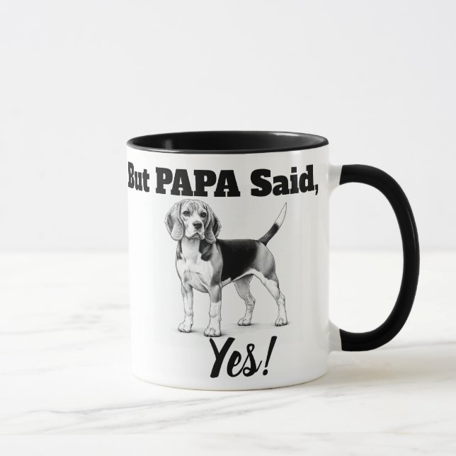 Mug Mug/typographie beagle (Droite)