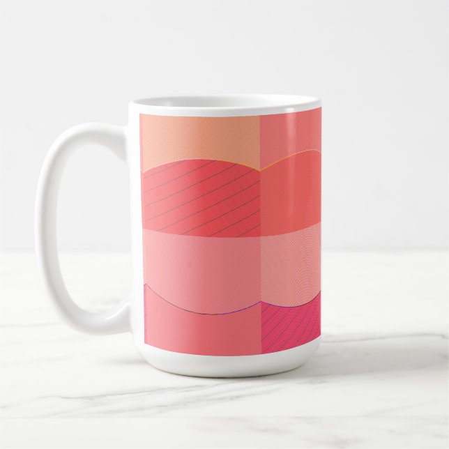 Mug Mug, Une couleur rouge classique design motif tran (Gauche)