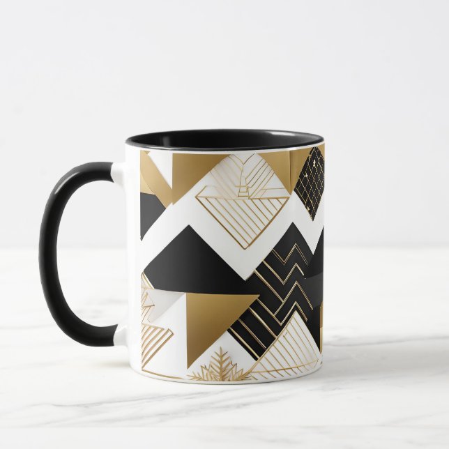 Mug muge de café abstrait Noël diamants (Gauche)