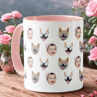 Mug Mugue à visage personnalisé avec photos de bébé