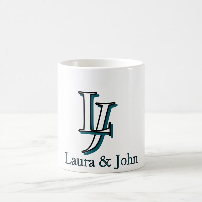 Mug Mugue avec Initiales de Couple Personnalisées Cade (Centre)