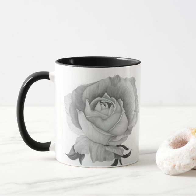 Mug Mugue bicolore Rose Gris (Avec donut)