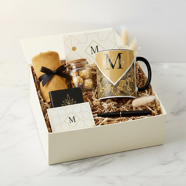 Mug Mugue cachemire noir et or (Créateur téléchargé)