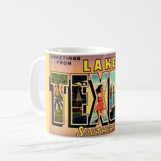 Mug Mugue carte postale du lac Texoma Oklahoma (Devant gauche)