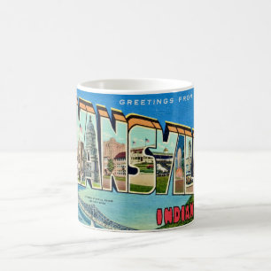 Mug Mugue Carte Postale Rétro Evansville IN