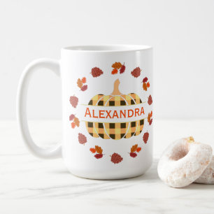 Mug Mugue Combo Citrouille Carreau et Feuilles d'Autom