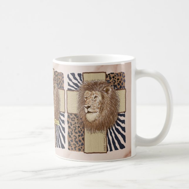 Mug Mugue Croix Chrétienne Lion (Droite)