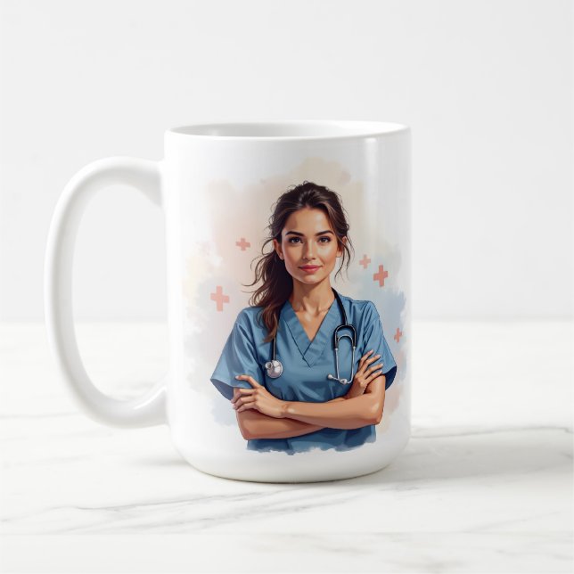Mug Mugue d'appréciation pour l'infirmière calme (Gauche)
