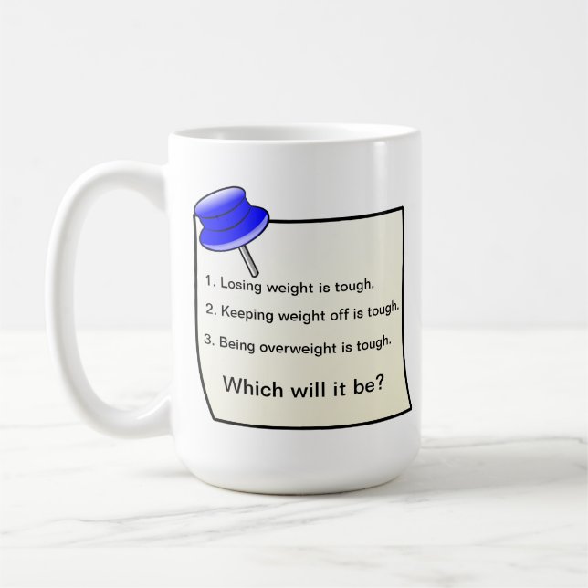 Mug Mugue de motivation inspirante pour perte de poids (Gauche)