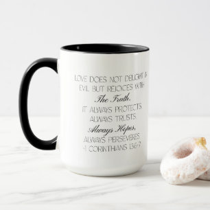 Mug Mugue de verset biblique d'espérance 1 Corinthiens
