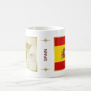 Mug Mugue Drapeau + Carte d'Espagne