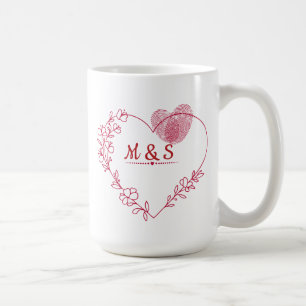 Mug Mugue Empreinte de Doigt Cœur de la Saint-Valentin