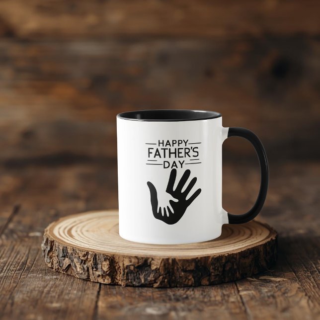Mug Mugue Empreinte de Main Bonne Fête des Pères (Créateur téléchargé)
