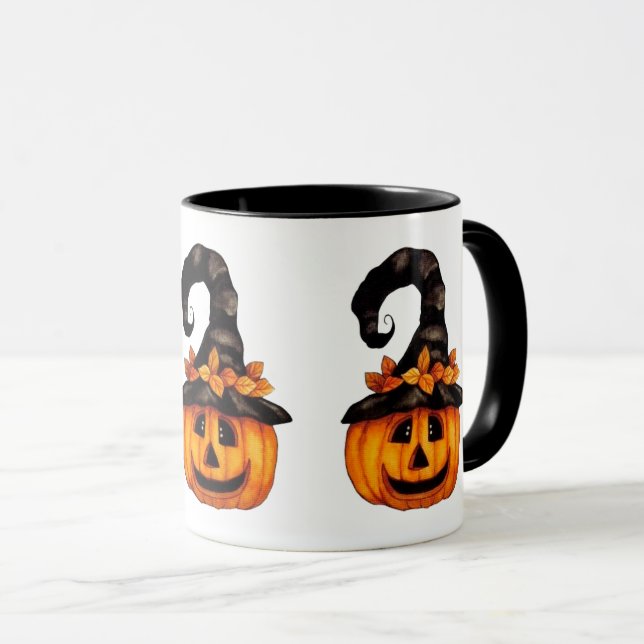 Mug Mugue Jack-o-Lantern d'Halloween/automne (Devant droit)