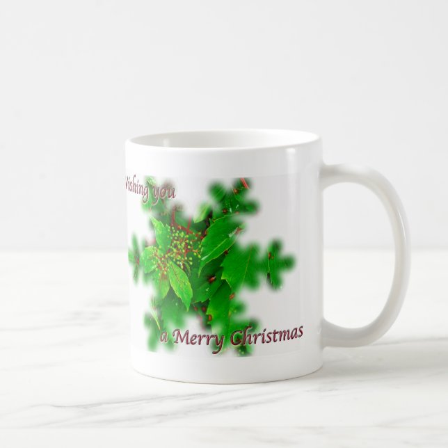 Mug Mugue Joyeux Noël Feuillage (Droite)