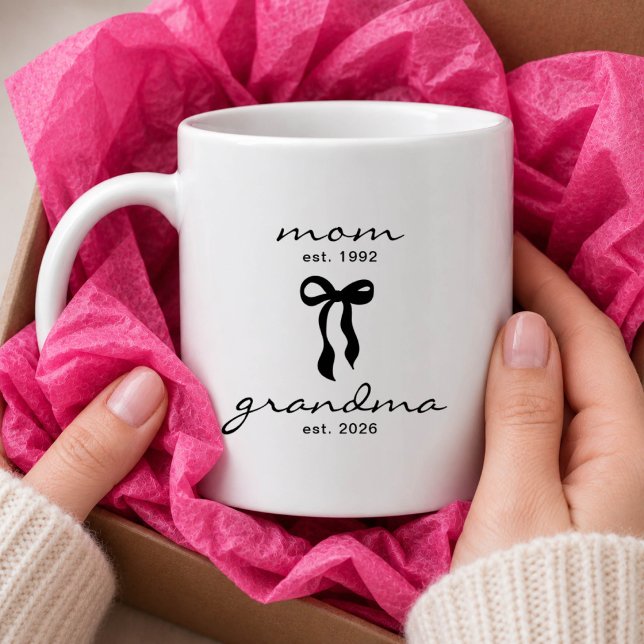 Mug Mugue Maman à Grand-mère avec un nœud (Créateur téléchargé)