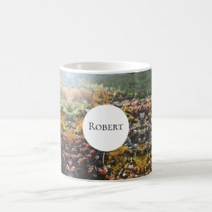 Mug mugue monogramme de plantes alpines