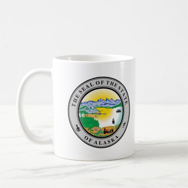 Mug Mugue sceau de l'État d'Alaska USA USA (Gauche)