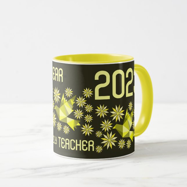 MUG MUGUE SIMPLE NOUVELLE ANNÉE OISEAU COMME CADEAU PO (Devant droit)