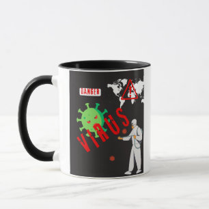 MUG MUGUES À CAFE MOTIF VIRUS