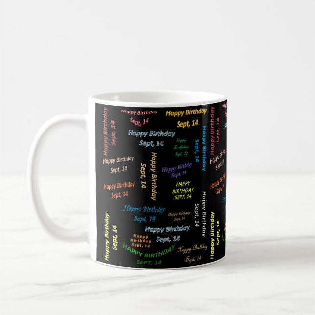 Mug Muguet d'anniversaire du 14 septembre (Gauche)