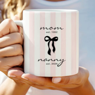 Mug Muguet de Maman à Nounou avec un nœud
