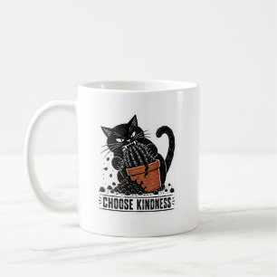 Mug Muguet drôle de chat Choisissez la gentillesse Lin