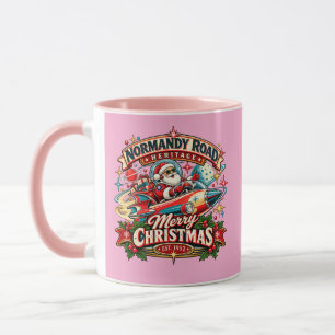 Mug Muguet Joyeux Noël Santa Rocket – Rose Retro Noël