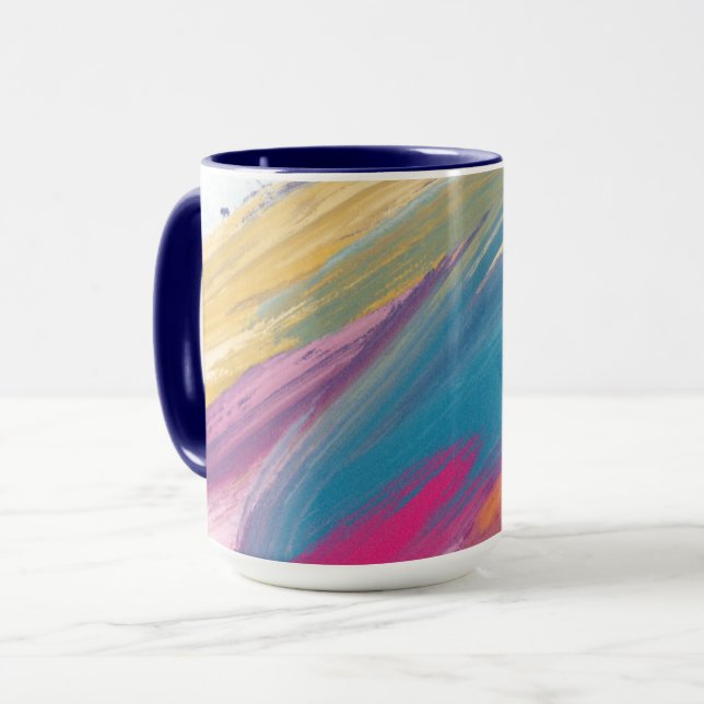 Mug multicolore Abstrait (Devant gauche)
