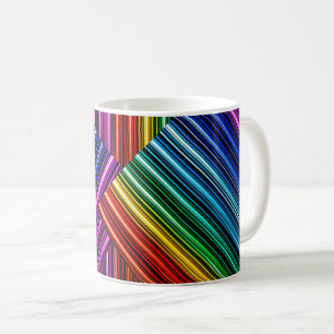 Mug multicolore aspect métallique.