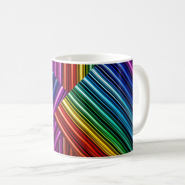 Mug multicolore aspect métallique.  (Devant droit)