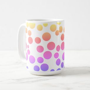 Mug multicolore rose lilas jaune à pois