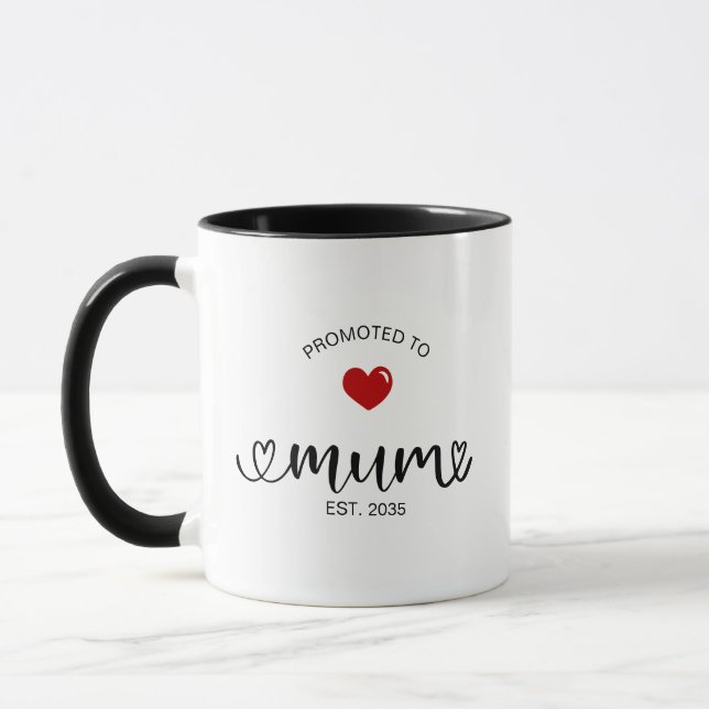 Mug Mum Established New Mom Gift (Gauche)