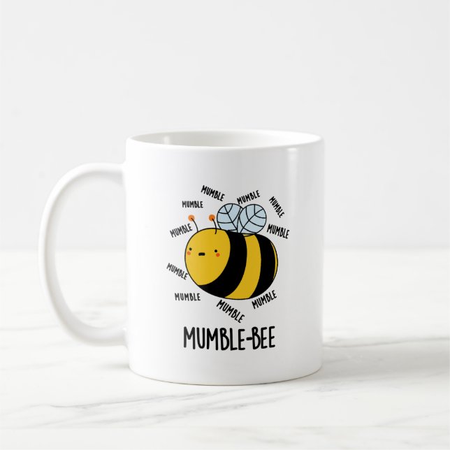 Mug Mumble Bee Funny Insect Pun (Gauche)