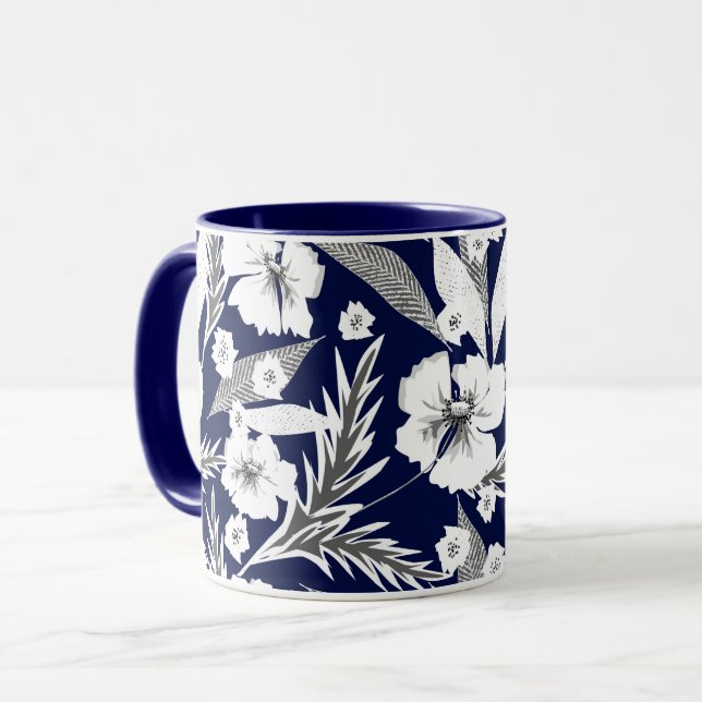 Mug Muqueuse de fleurs blanches (Devant gauche)