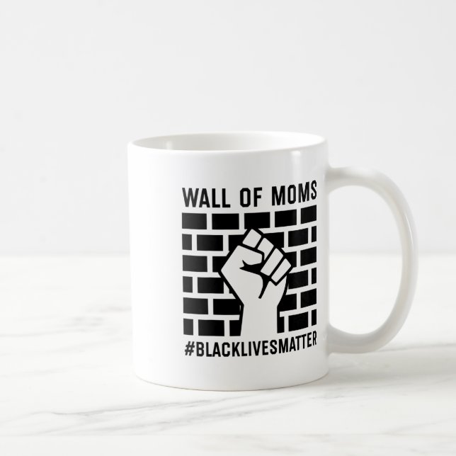 Mug Mur De Moms Black Vit Problème (Droite)