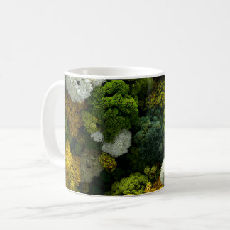 Mug Mur de mousse, Bordures florales vintage – Éléganc