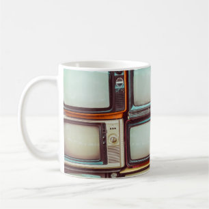 Mug Mur de pile téléviseur rétro coloré