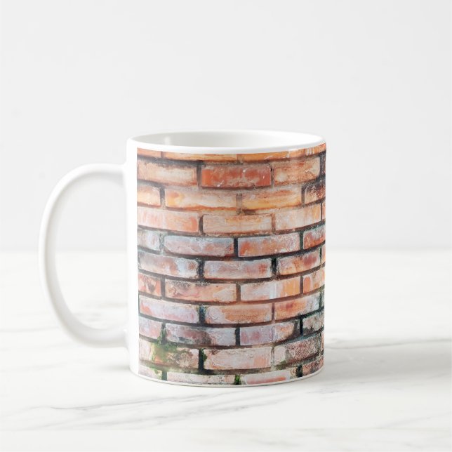 Mug Mur en brique rouge avec tachelière, vieilli, arch (Gauche)