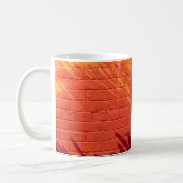 Mug Mur en brique rouge et orange (Gauche)