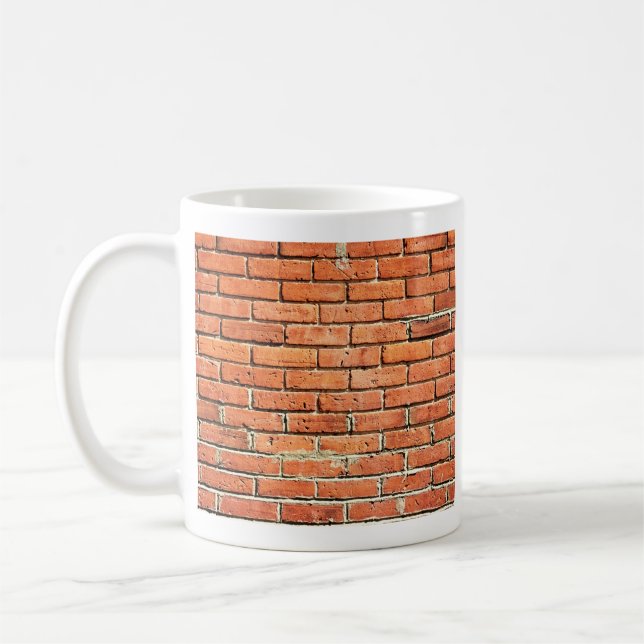 Mug Mur en brique rouge orange (Gauche)