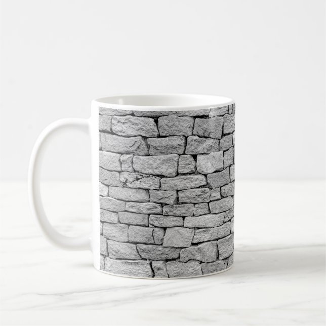 Mug Mur en pierre grise, arrière - plan abstrait. (Gauche)