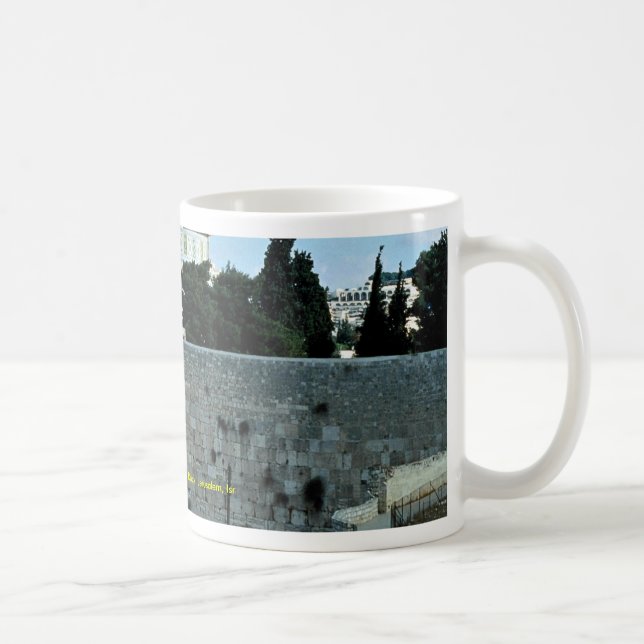 Mug Mur occidental avec le dôme de la roche, (Droite)