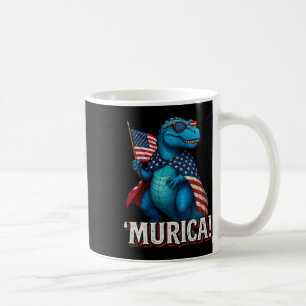Mug Murica T Rex Dinosaure 4 Juillet Drapeau Américain