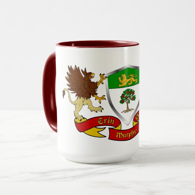 Mug Murphy Irish Coat Armoiries Bouclier d'armoiries (Devant gauche)