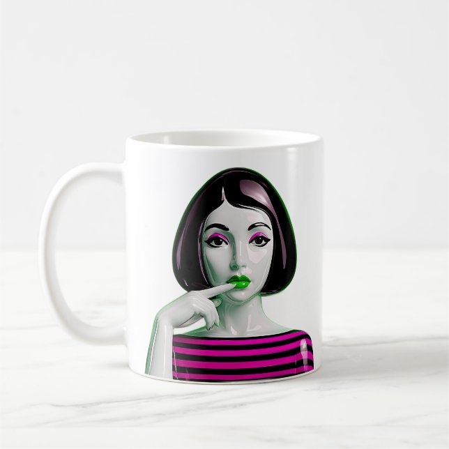 Mug Muse rose électrique (Gauche)